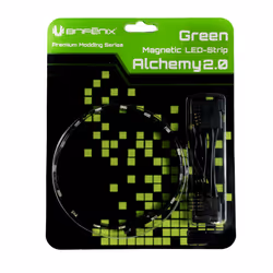 BitFenix Alchemy 2.0, Interno, Poliuretano, Cloruro di polivinile (PVC), Rame, Verde, 6 lampadina(e), LED, 1,44 W
