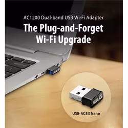 ASUS USB-AC53 Nano WLAN 867 Mbit/s - Vista aggiuntiva 8