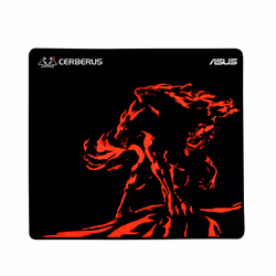 ASUS Cerberus Mat Plus, Nero, Rosso, Immagine, Tessuto, Gomma, Tappetino per mouse per gioco da computer