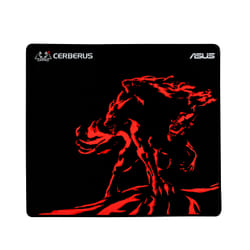 ASUS Cerberus Mat Plus Tappetino per mouse per gioco da computer Nero, Rosso
