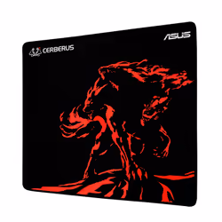 ASUS Cerberus Mat Plus Tappetino per mouse per gioco da computer Nero, Rosso