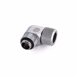 Bitspower BP-E90RMLA12, Tubo, Ottone, Argento, 1/4", 90°, 1,2 cm