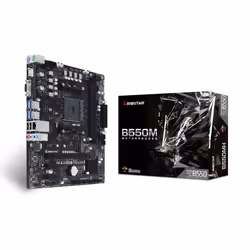 Biostar B550MH Ver. 6.0, AMD, Socket AM4, AMD Ryzen™ 3, AMD Ryzen™ 5, AMD Ryzen™ 7, DDR4-SDRAM, 64 GB, DIMM