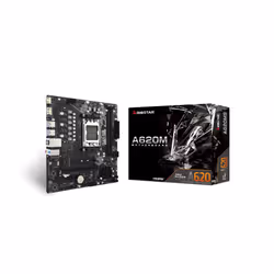 Biostar A620MS, AMD, Socket AM5, AMD Ryzen 7000 Series, AMD Ryzen 8000 Series, AMD Ryzen 9000 Series, DDR5-SDRAM, 128 GB, DIM ...