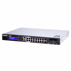 QNAP QGD-1600P Gestito Gigabit Ethernet (10/100/1000) Supporto Power over Ethernet (PoE) 1U Nero, Grigio - Vista aggiuntiva 7