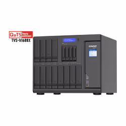 QNAP TVS-h1688X NAS Tower Intel® Xeon® W-1250 32 GB DDR4 0 TB QuTS hero Nero - Vista aggiuntiva 6