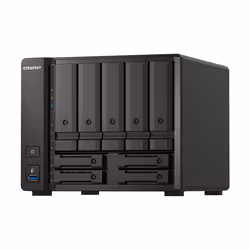 QNAP TS-H973AX NAS Tower Ryzen Embedded V1500B 32 GB DDR4 0 TB QuTS hero Nero - Vista aggiuntiva 5