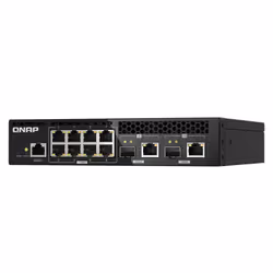 QNAP QSW-M2108R-2C switch di rete Gestito L2 2.5G Ethernet (100/1000/2500) Supporto Power over Ethernet (PoE) Nero - Vista aggiuntiva 4