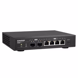 QNAP QSW-2104-2S switch di rete Non gestito 2.5G Ethernet Nero - Vista aggiuntiva 4