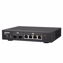 QNAP QSW-2104-2S switch di rete Non gestito 2.5G Ethernet Nero - Vista aggiuntiva 5