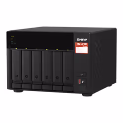 QNAP TS-673A NAS Tower Ryzen Embedded V1500B 8 GB DDR4 0 TB QNAP Turbo System Nero - Vista aggiuntiva 4