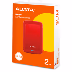 ADATA HV300 disco rigido esterno 2 TB 2.5" 3.2 Gen 1 (3.1 Gen 1) Rosso - Vista aggiuntiva 6