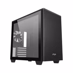 FSP CST360B/W, Tower, PC, Nero, ATX, micro ATX, Mini-ITX, Vetro temperato, 16,5 cm