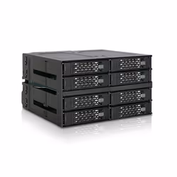 Icy Dock MB508SP-B pannello drive bay 2x 5,25" Pannello portante Nero - Vista aggiuntiva 3