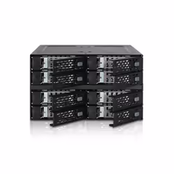 Icy Dock MB508SP-B pannello drive bay 2x 5,25" Pannello portante Nero - Vista aggiuntiva 7