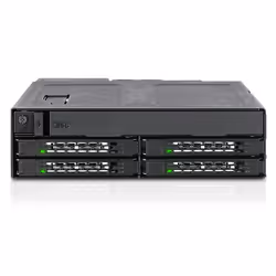Icy Dock MB604SPO-B, Nero, Metallo, 9.5,12.7 mm, 1 ventola(e), 4 cm, 12 Gbit/s