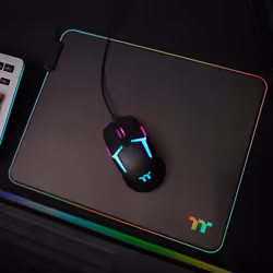 Thermaltake GMP-LVT-RGBHMS-01 tappetino per mouse Tappetino per mouse per gioco da computer Nero - Vista aggiuntiva 4