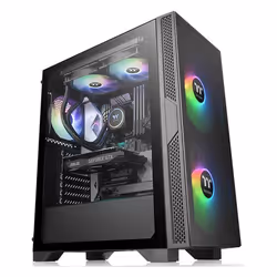 Thermaltake Versa T25 TG, Midi Tower, PC, Nero, ATX, micro ATX, Mini-ITX, SPCC, Vetro temperato, Gaming