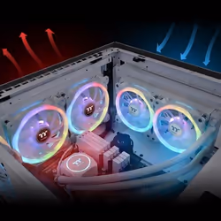Thermaltake SWAFAN 14 RGB Radiator Fan TT Premium Edition White Case per computer Raffreddatore d'aria 14 cm Bianco 3 pz - Vista aggiuntiva 4