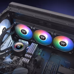 Thermaltake TH420 V2 ARGB Processore Raffreddatore di liquidi tutto in uno 14 cm Nero 1 pz - Vista aggiuntiva 5