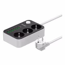 Energizer EPB2500W01EU prolunghe e multiple 2 m 3 presa(e) AC Interno Bianco, Nero - Vista aggiuntiva 5