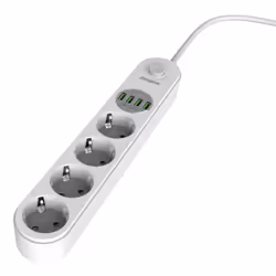 Energizer EPB2500W00EU, 2 m, Interno, Bianco, 4 presa(e) AC, 100 - 250 V, 2500 W