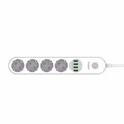 Energizer EPB2500W00EU prolunghe e multiple 2 m 4 presa(e) AC Interno Bianco - Vista aggiuntiva 5