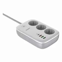 Energizer EPB2500W02EU prolunghe e multiple 2 m 3 presa(e) AC Interno Bianco