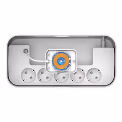 Energizer EPB2500W03EU prolunghe e multiple 2 m 5 presa(e) AC Interno Bianco