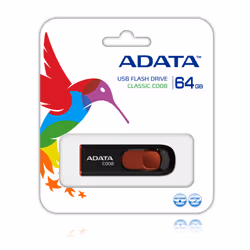 ADATA C008 64GB unità flash USB USB tipo A 2.0 Nero, Rosso