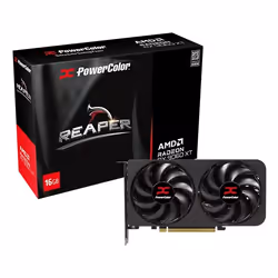 PowerColor Reaper AMD Radeon RX 9060 XT 16GB GDDR6, Radeon RX 9060 XT, 16 GB, GDDR6, 128 bit, 7680 x 4320 Pixel, PCI Express  ...