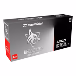 PowerColor Hellhound Radeon RX 9060 XT Spectral White AMD 16 GB GDDR6 - Vista aggiuntiva 7