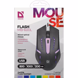Defender FLASH MB-600L mouse Gaming Ambidestro USB tipo A Ottico 1200 DPI - Vista aggiuntiva 8