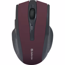 Defender 52668, Mano destra, Ottico, RF Wireless, 1600 DPI, Rosso