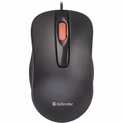 Defender POINT MM-756, Ambidestro, Ottico, USB tipo A, 1000 DPI, Nero