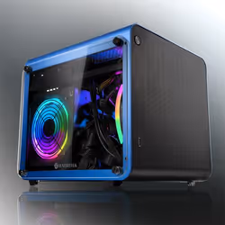 RAIJINTEK METIS EVO TGS Mini Tower Blu - Vista aggiuntiva 3