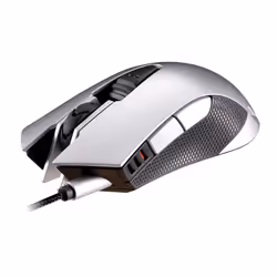 COUGAR Gaming 530M, Mano destra, Ottico, USB tipo A, 5000 DPI, Argento