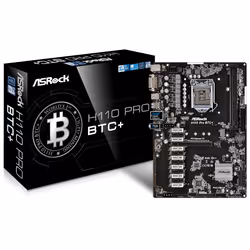 Asrock H110 Pro BTC+, Intel, LGA 1151 (Socket H4), Intel® Celeron®, DDR4-SDRAM, 32 GB, DIMM