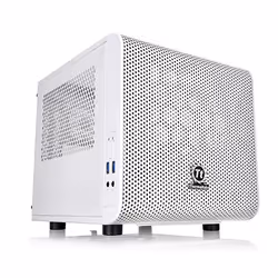 Thermaltake Core V1 Snow Edition, Cubo, PC, Bianco, Mini-ITX, SPCC, 14 cm