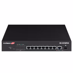 Edimax Switch GS-5210PLG Gestito Gigabit Ethernet (10/100/1000) Supporto Power over Ethernet (PoE) Nero - Vista aggiuntiva 4