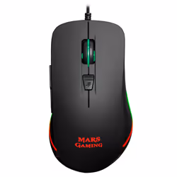 Mars Gaming MM118, Mano destra, Ottico, USB tipo A, 9800 DPI, Nero