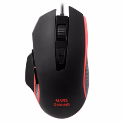Mars Gaming MM018, Mano destra, Ottico, USB tipo A, 4800 DPI, Nero