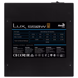 Aerocool LUX 550W alimentatore per computer 20+4 pin ATX ATX Nero - Vista aggiuntiva 4