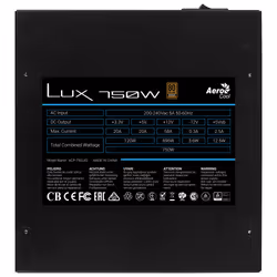 Aerocool LUX750 alimentatore per computer 750 W 20+4 pin ATX ATX Nero - Vista aggiuntiva 4