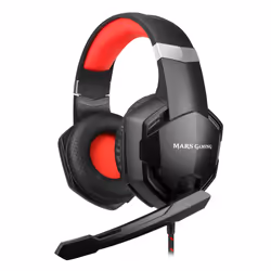 Mars Gaming MHX, Cablato, Gaming, 20 - 20000 Hz, 345 g, Auricolare, Nero, Rosso