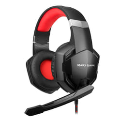 Mars Gaming MHX cuffia e auricolare Cablato A Padiglione Nero, Rosso