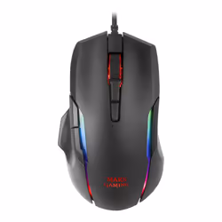 Mars Gaming MMX, Mano destra, Ottico, USB tipo A, 12400 DPI, Nero