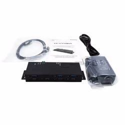 EXSYS EX-1237HMVS hub di interfaccia USB 3.2 Gen 1 (3.1 Gen 1) Type-C 5000 Mbit/s Nero - Vista aggiuntiva 2