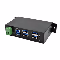 EXSYS EX-1504HMS hub di interfaccia USB 3.2 Gen 1 (3.1 Gen 1) Type-B 5000 Mbit/s Nero - Vista aggiuntiva 2