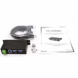 EXSYS EX-1504HMS hub di interfaccia USB 3.2 Gen 1 (3.1 Gen 1) Type-B 5000 Mbit/s Nero - Vista aggiuntiva 4